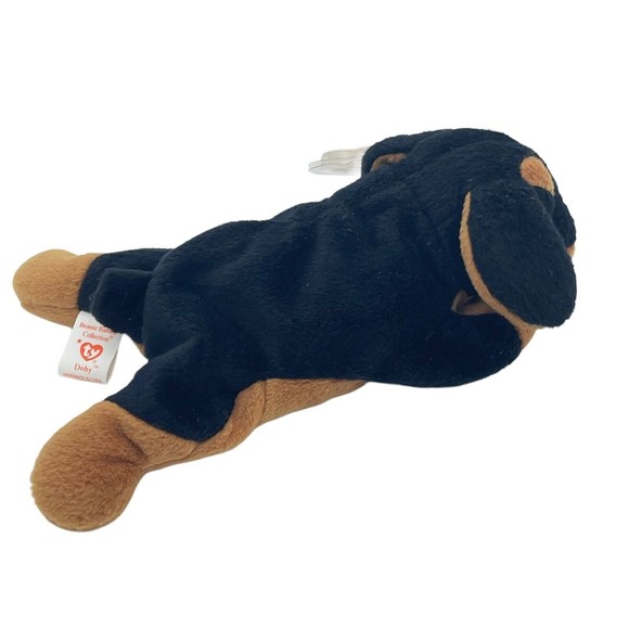 Ty Beanie Baby 1996  Doby the Doberman PVC Pellets & Sealed Teenie Beanie Set - Picture 4 of 12